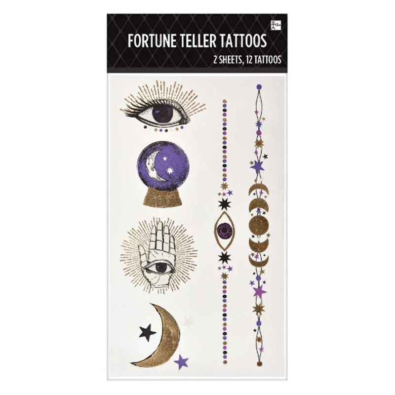 Fortune teller temporary tattoo kit
