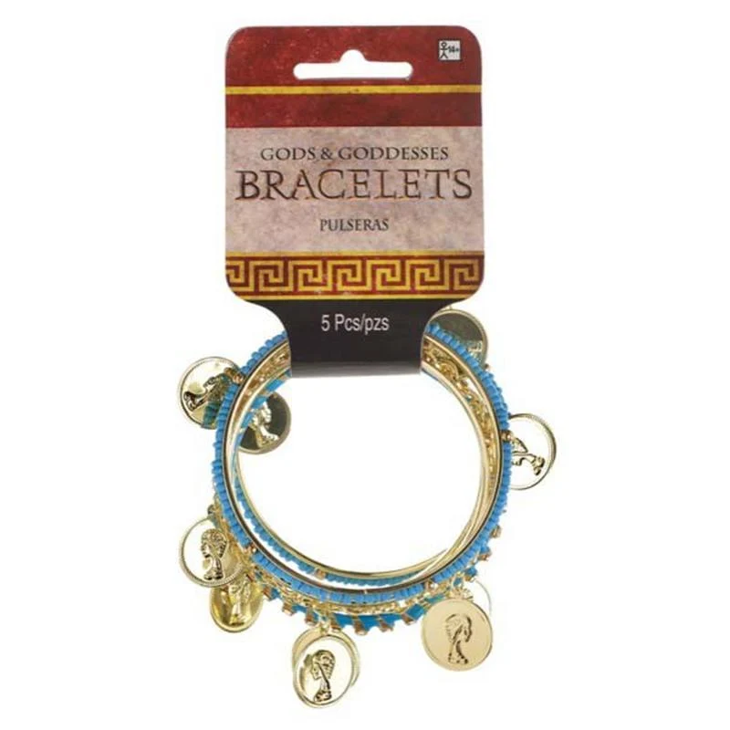 Deluxe bangle bracelets, 5 per package