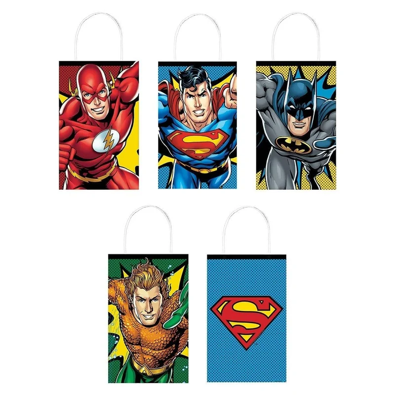 Justice League favor bags, 8 per package