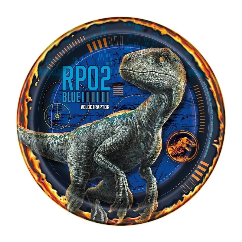 Jurassic World Dessert Plates 7 Inches, 8 Count