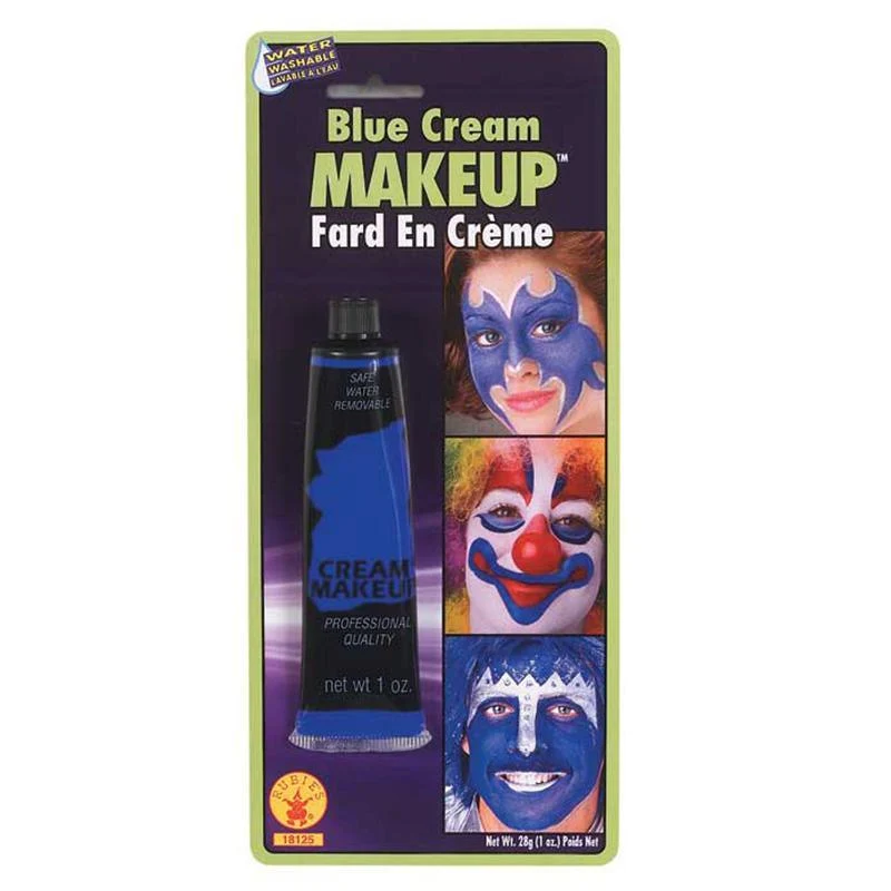 Blue cream makeup tube