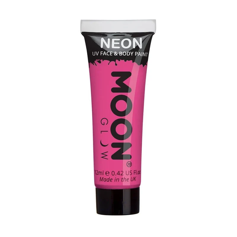 Moon pink neon UV face & body paint