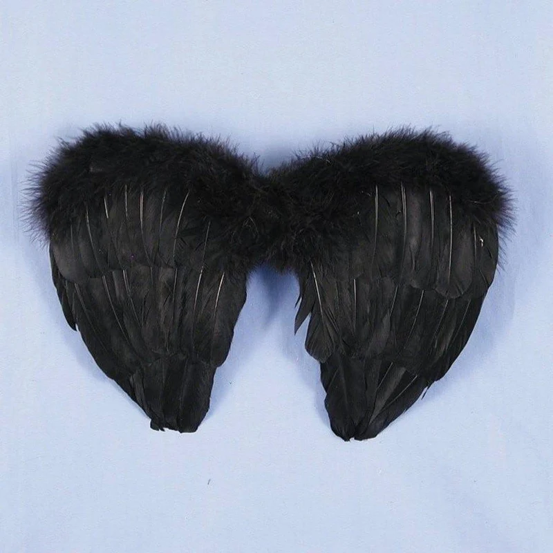Black mini feather wings