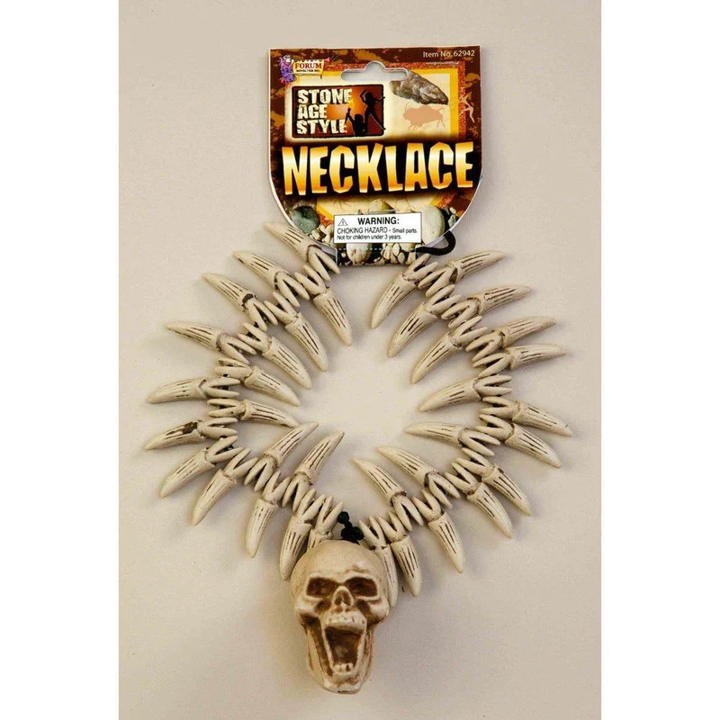 Prehistoric skull & teeth necklace