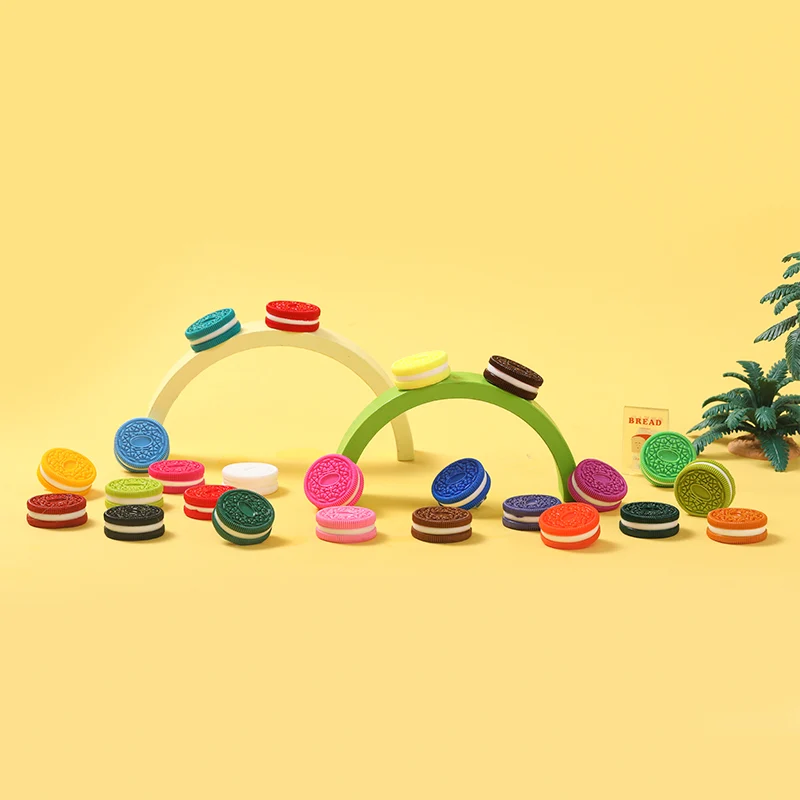 24pc Mini Colorful Cookie Taba Squishy