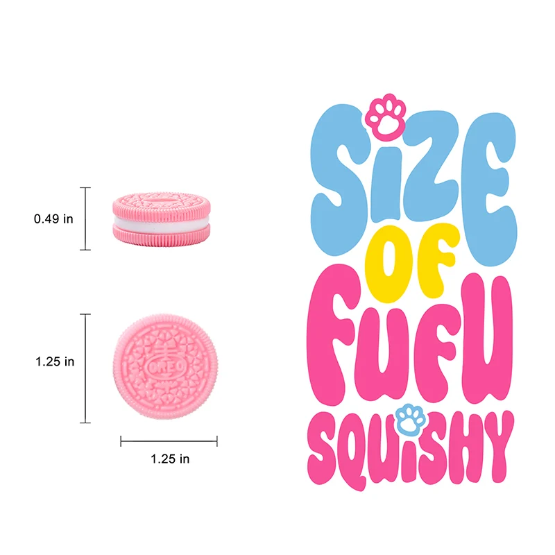 24pc Mini Colorful Cookie Taba Squishy