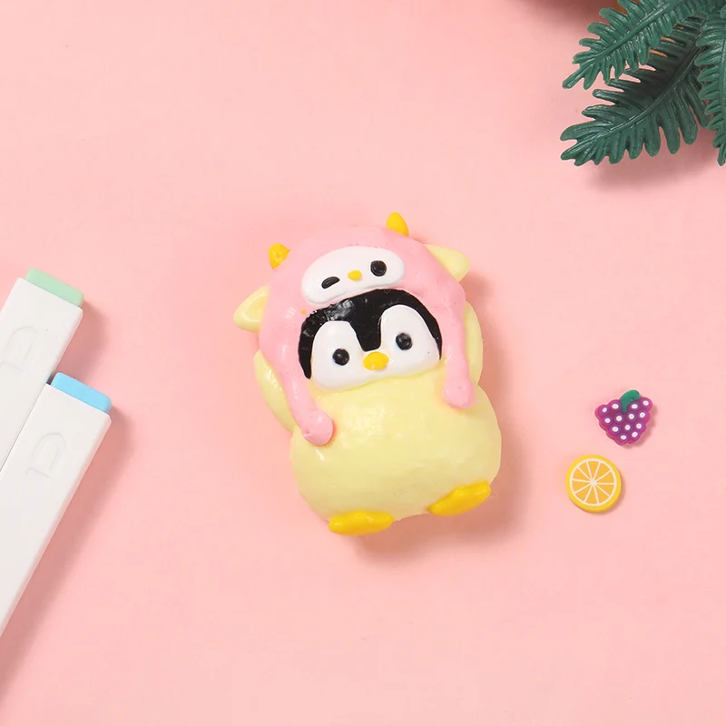 Cute Little Light Pink Head Penguin Taba Squishy