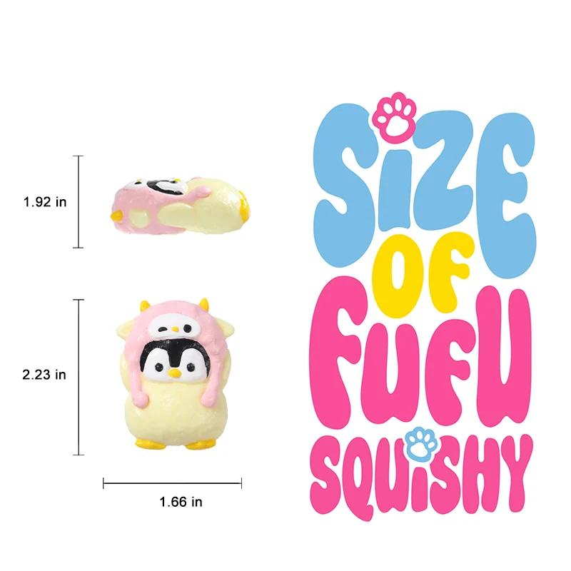 Cute Little Light Pink Head Penguin Taba Squishy