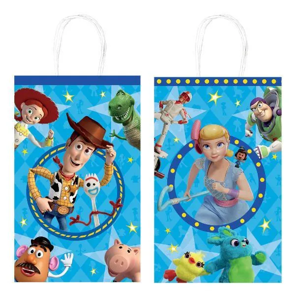 Toy Story 4 Birthday Party Favour Bags, 8.25 x 5.25 x 3 Inches, 8 Count