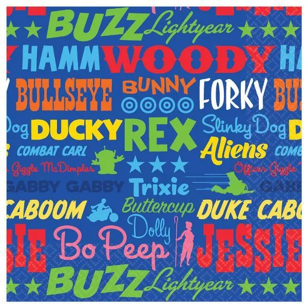Toy Story 4 Birthday Party Small Beverage Napkins, 16 Count