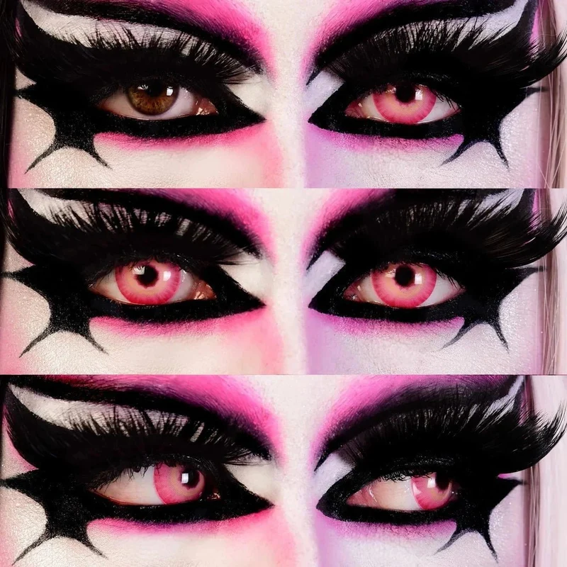 PRIMAL® Jinx - Pink Cosplay Coloured Contact Lenses, 3 Months Usage