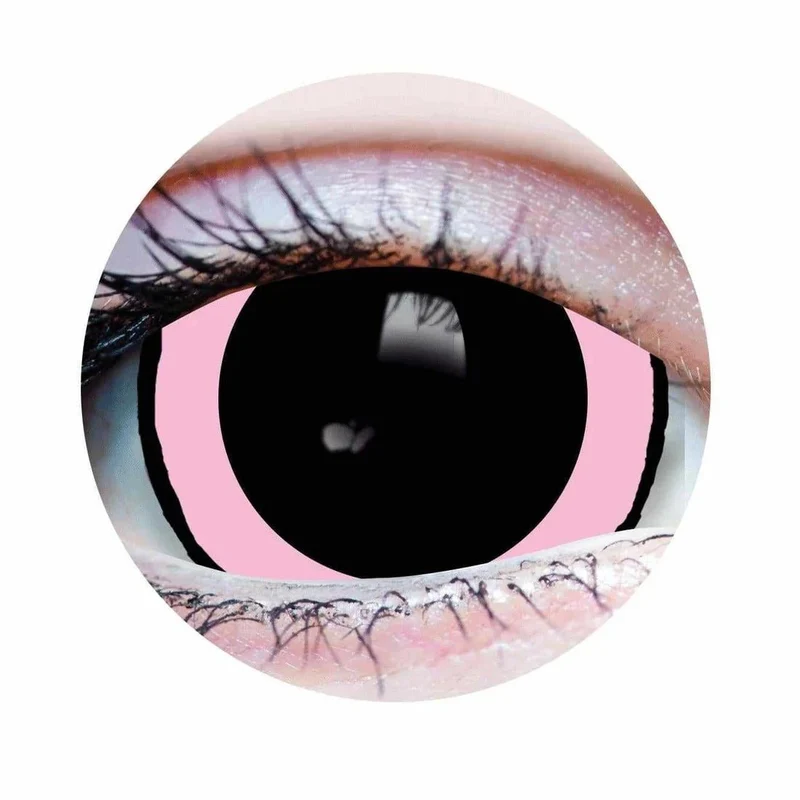 PRIMAL® ACID I - Pink And Black Coloured Contact Lenses, 3 months usage
