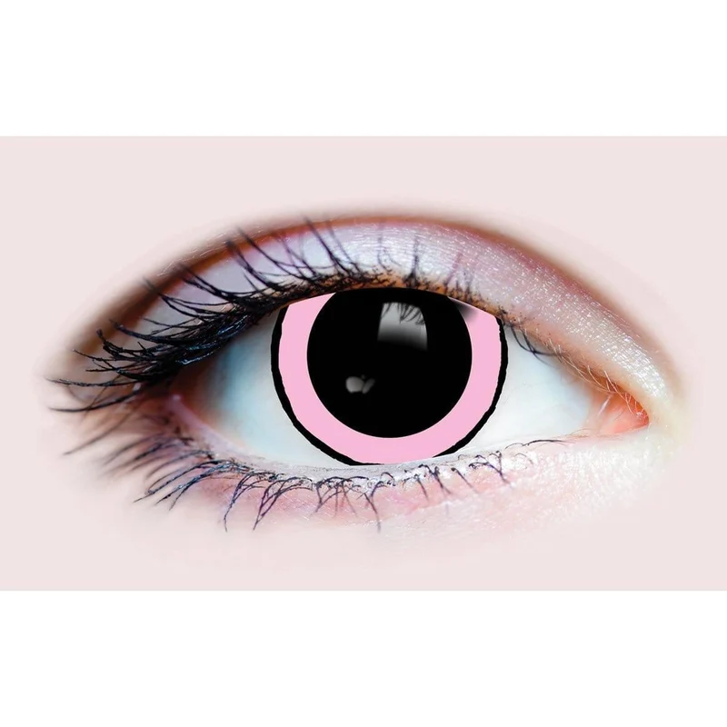 PRIMAL® ACID I - Pink And Black Coloured Contact Lenses, 3 months usage