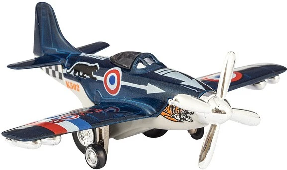 Schylling Die Cast Airplane Pull Back (Blue) / Avion miniature à friction (bleu)