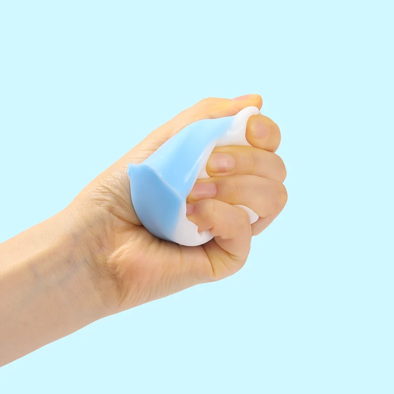 Blue and White Kneading Pudding Taba Squishy