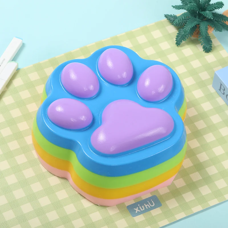 2100g Blue Base Multicolor Paw Taba Squishy