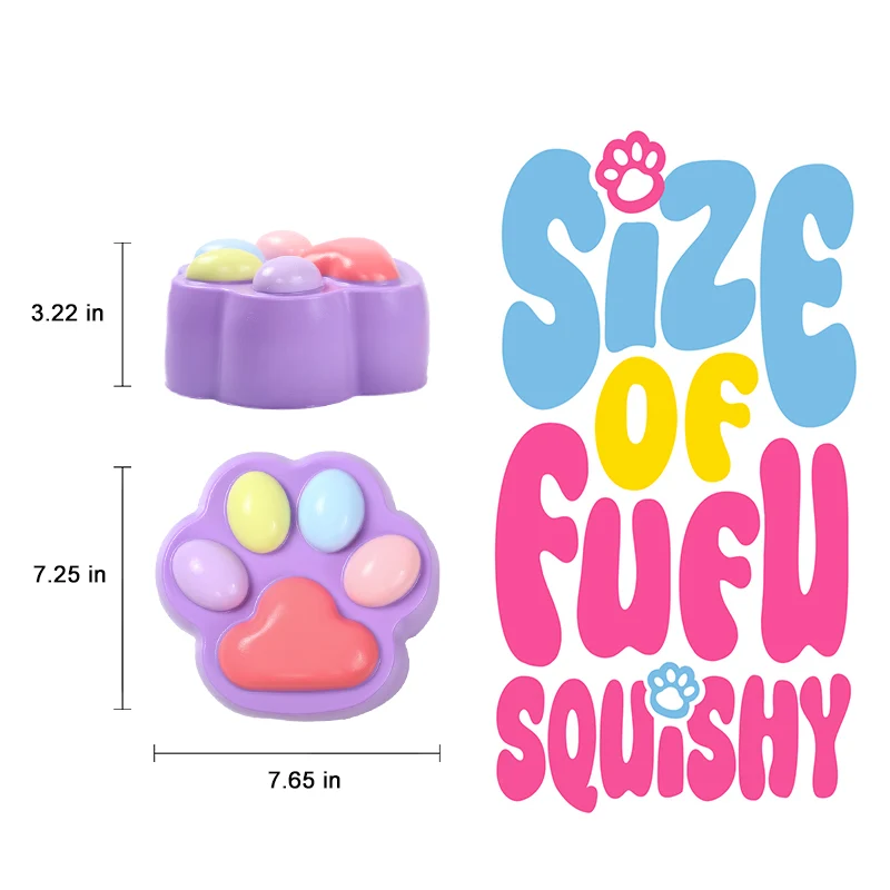 2100g Giant Purple Snowy Paw Taba Squishy