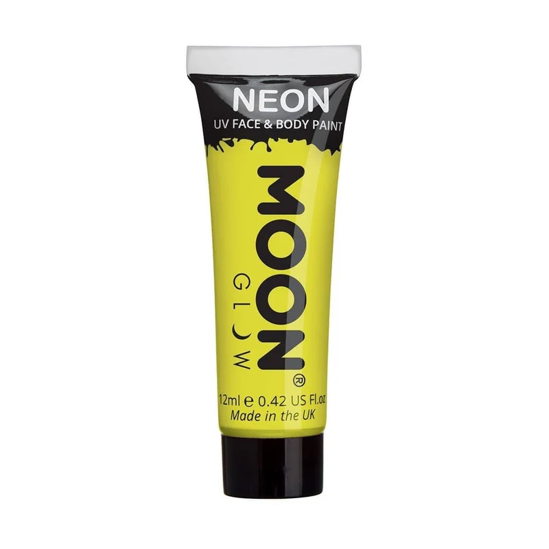 Moon yellow neon UV face & body paint