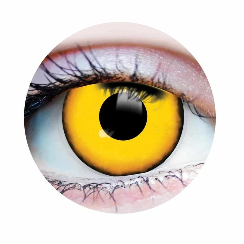 PRIMAL® Villain - Yellow Coloured Contact Lenses, 3 months usage