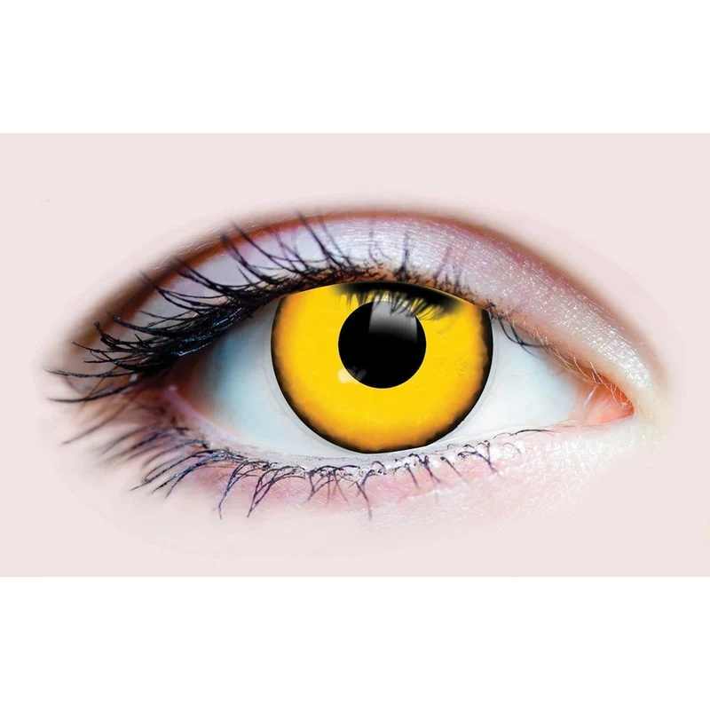 PRIMAL® Villain - Yellow Coloured Contact Lenses, 3 months usage