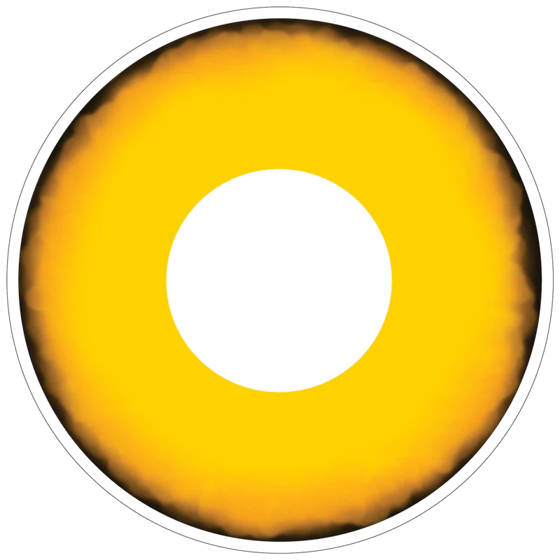 PRIMAL® Villain - Yellow Coloured Contact Lenses, 3 months usage