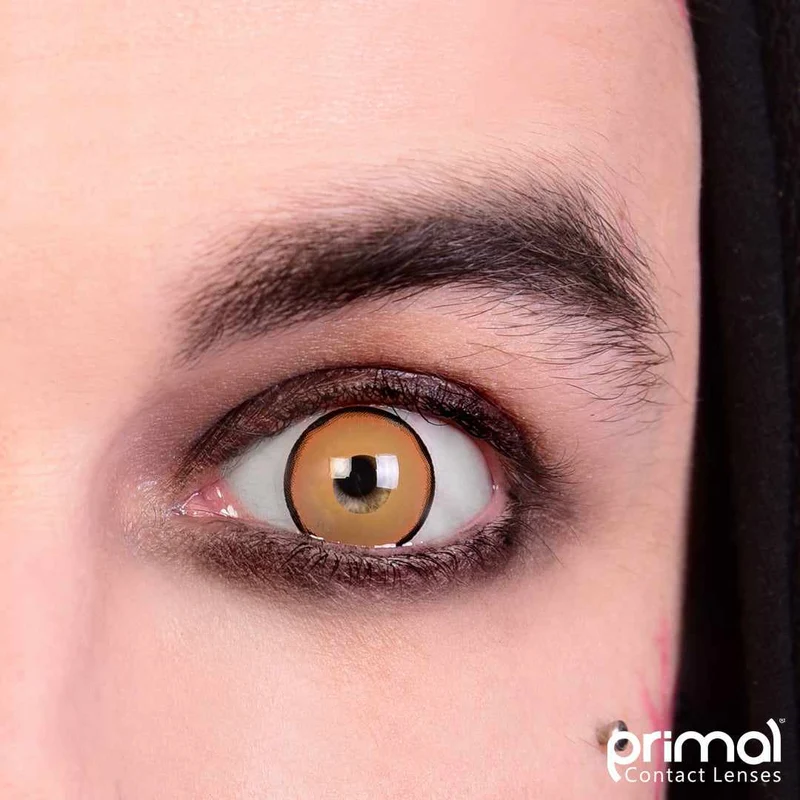 PRIMAL® Villain - Yellow Coloured Contact Lenses, 3 months usage