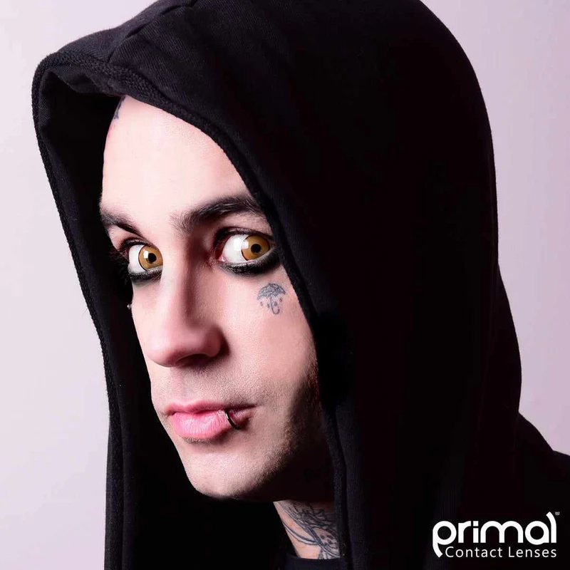 PRIMAL® Villain - Yellow Coloured Contact Lenses, 3 months usage
