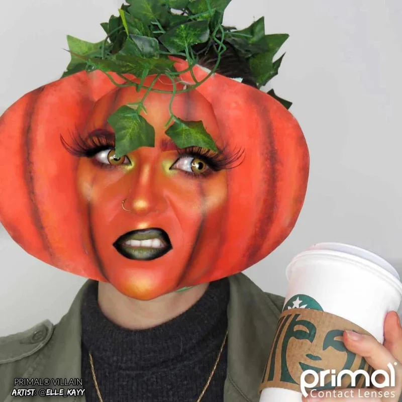 PRIMAL® Villain - Yellow Coloured Contact Lenses, 3 months usage