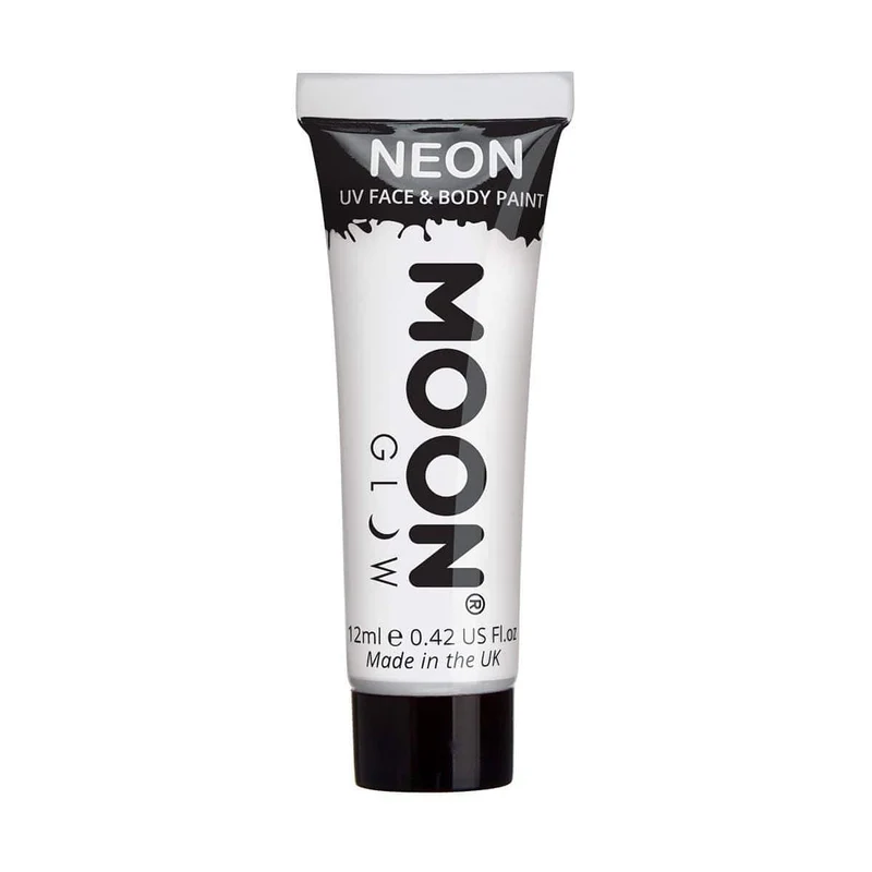 Moon white neon UV face & body paint