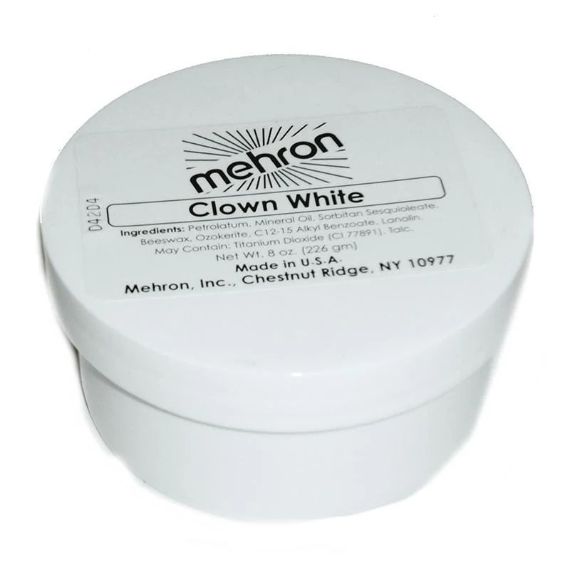 Mehron Clown white cream makeup, 7 ounces