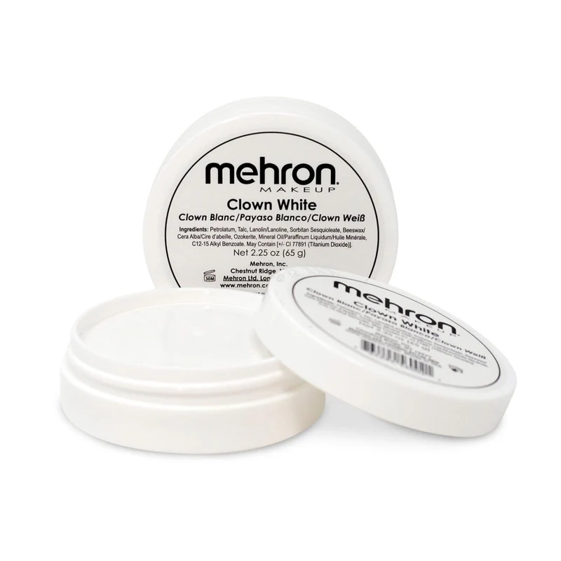 Mehron Clown white cream makeup, 2.25 ounces