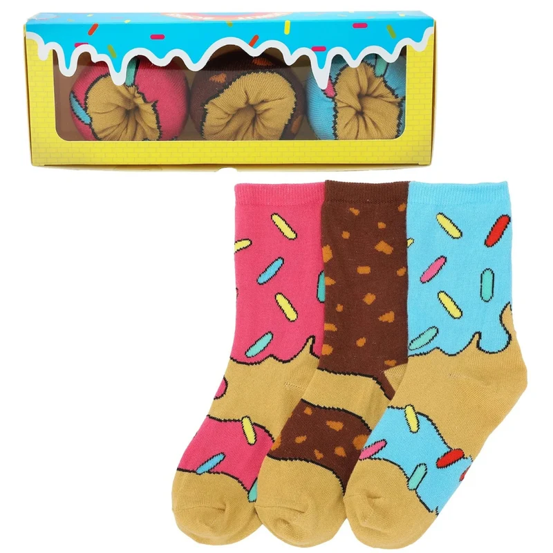Frosted Donuts 3-Pair Socks - kids 3-6yrs
