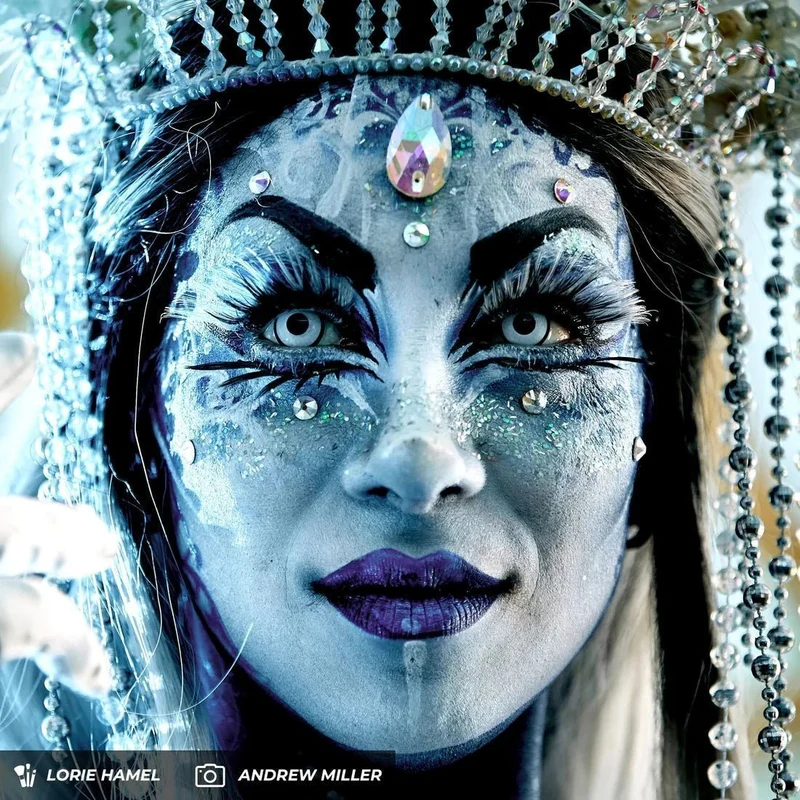 PRIMAL® Zombie II - White & Black Rim Coloured Contact Lenses, 3 Months Usage