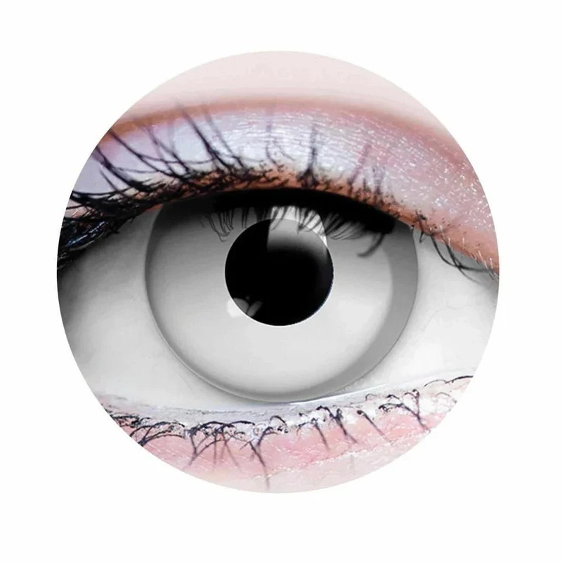 PRIMAL® Zombie I - White Coloured Contact Lenses, 3 Months Usage