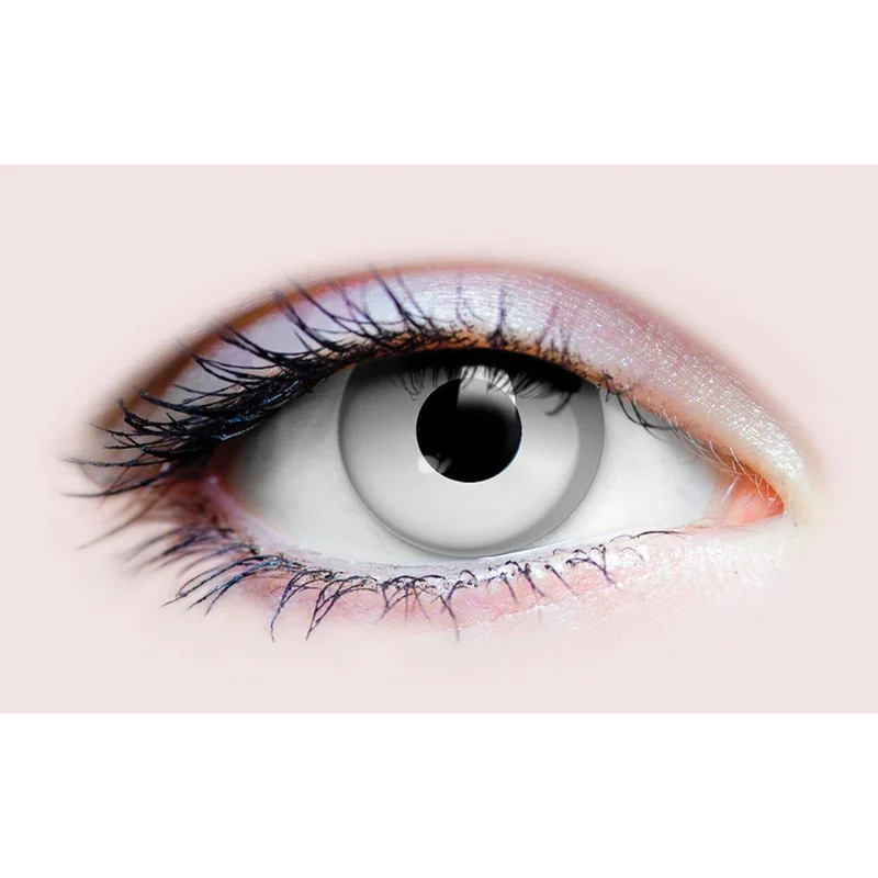 PRIMAL® Zombie I - White Coloured Contact Lenses, 3 Months Usage