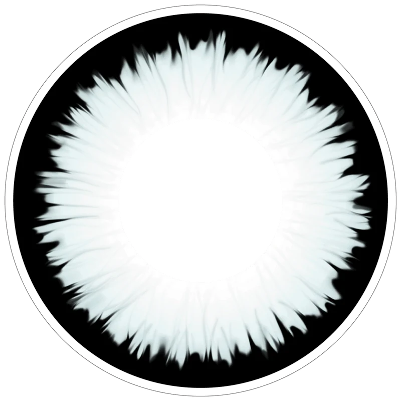 PRIMAL® Werewolf III - White Coloured Contact Lenses, 3 months usage