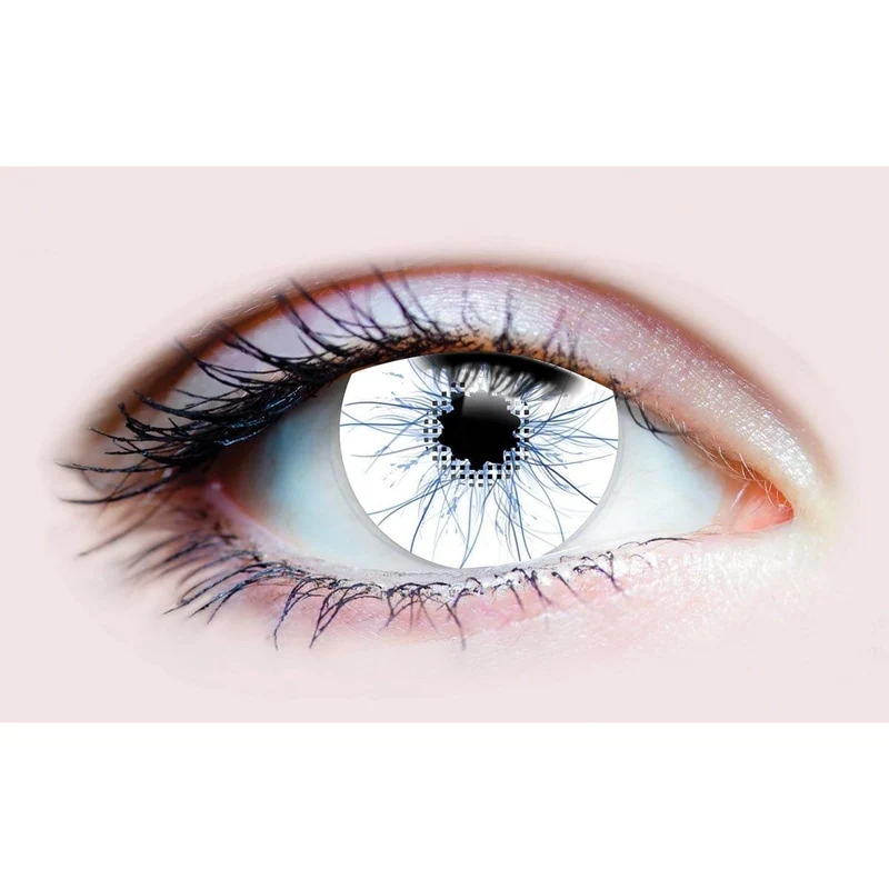 PRIMAL® Thor - White Coloured Contact Lenses, 3 months usage