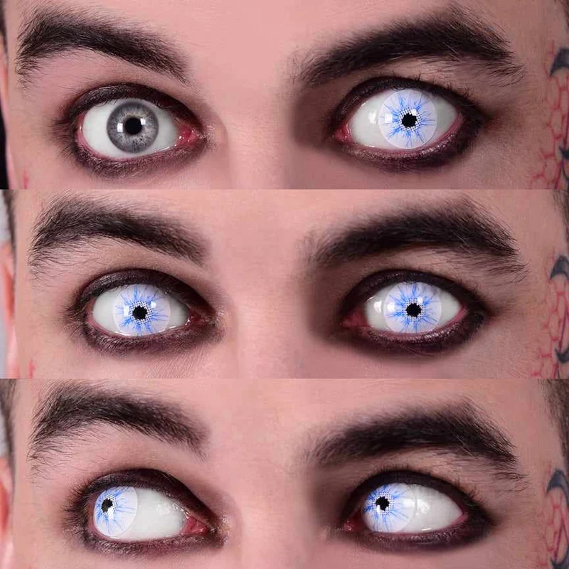 PRIMAL® Thor - White Coloured Contact Lenses, 3 months usage