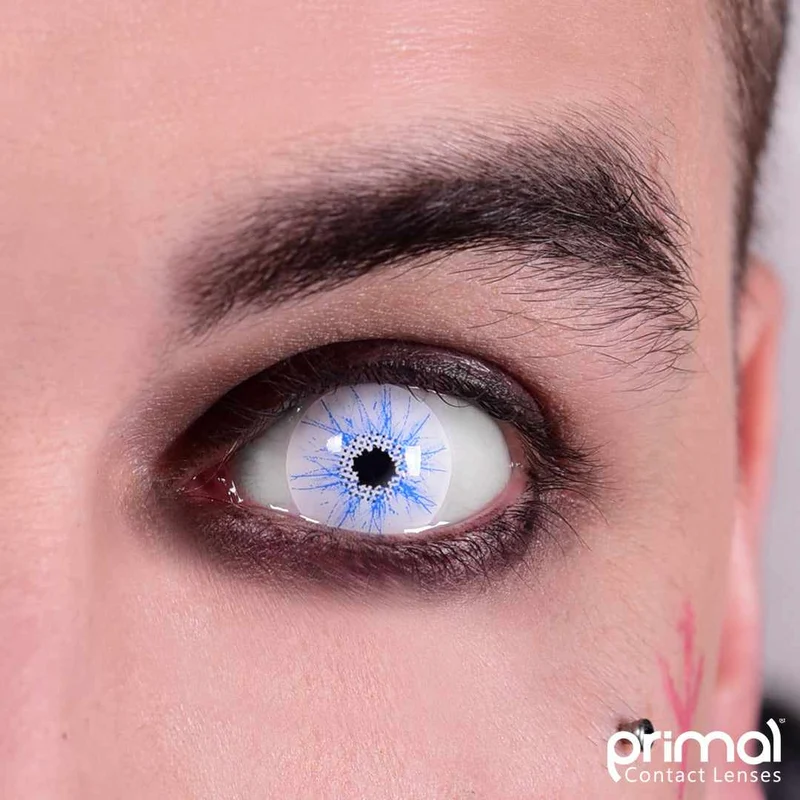PRIMAL® Thor - White Coloured Contact Lenses, 3 months usage