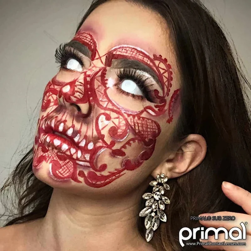 PRIMAL® Sub Zero - Whiteout Contact Lenses, 3 months usage