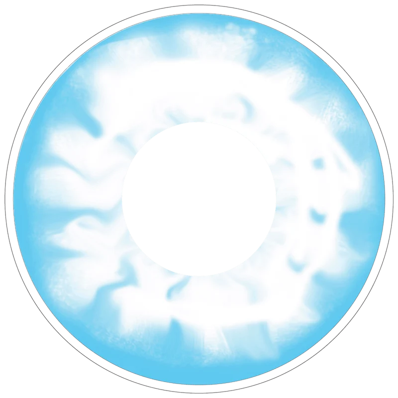 PRIMAL® Night King - White and Blue Coloured Contact Lenses, 3 months usage