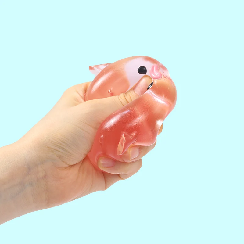 120g Crystal Pink Pufferfish Taba Squishy