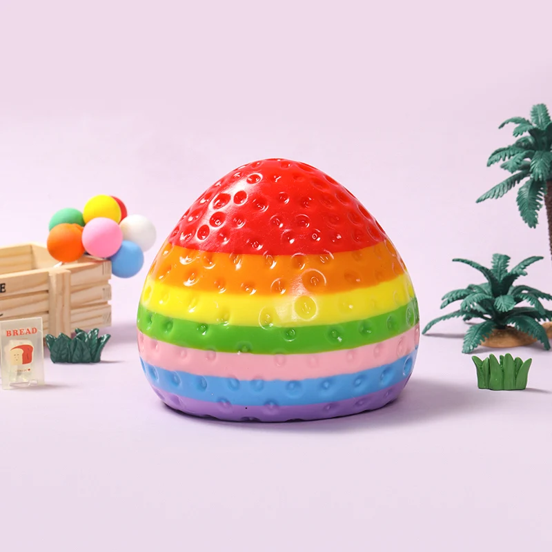 2100g Giant Rainbow Strawberry Taba Squishy