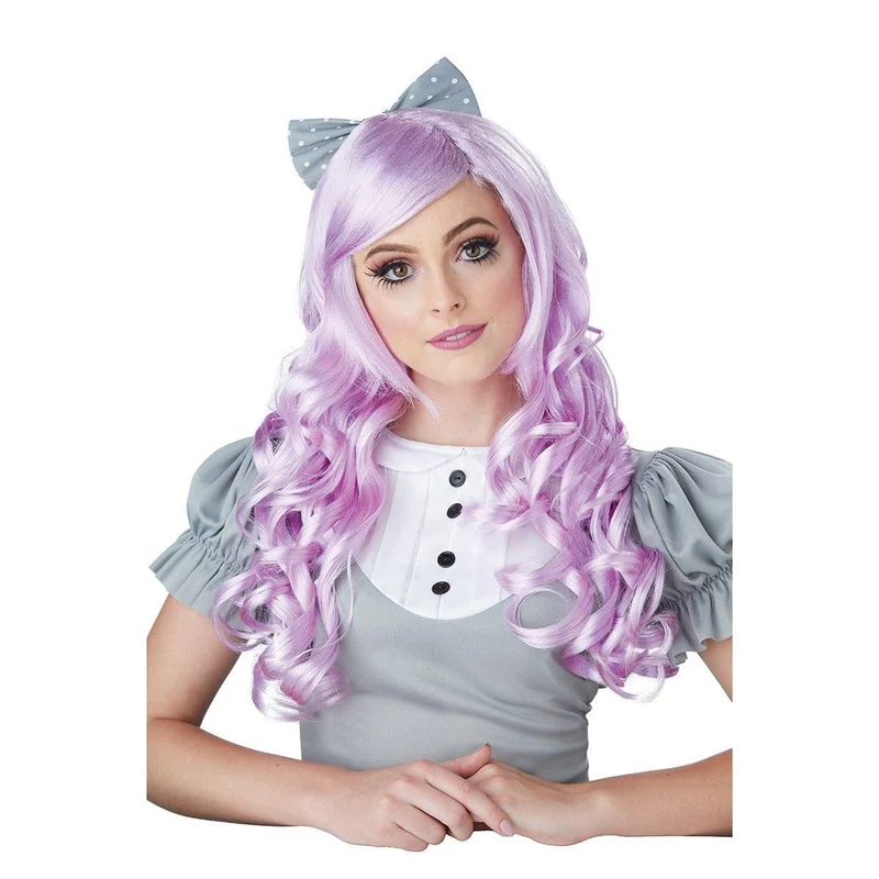 Lavender cosplay baby doll wig for women