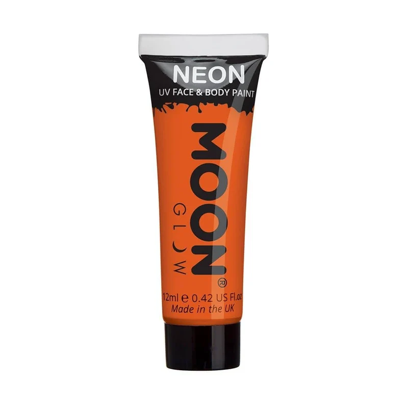 Moon orange neon UV face & body paint