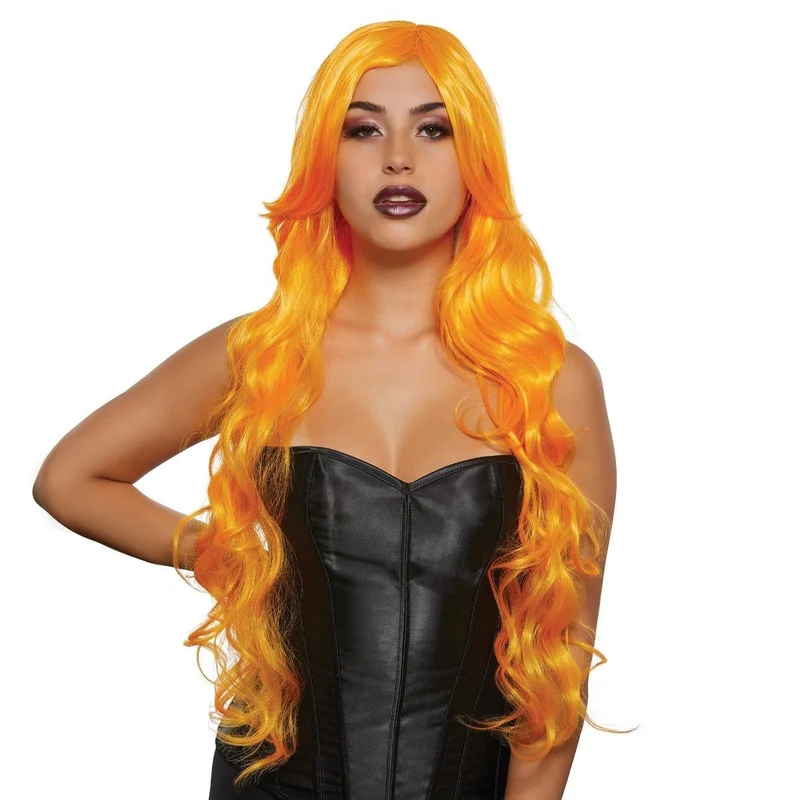 Orange crush Diva wig for women