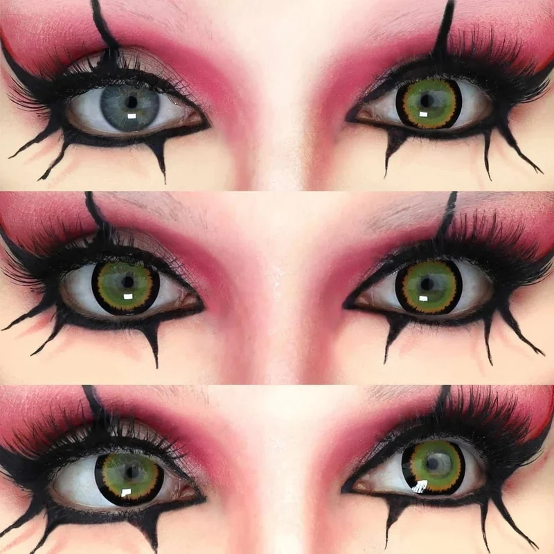 PRIMAL® Werewolf II - Orange Coloured Contact Lenses, 3 months usage