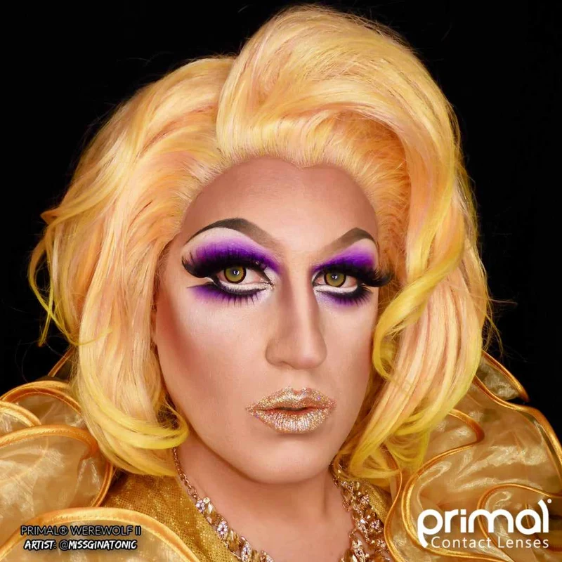PRIMAL® Werewolf II - Orange Coloured Contact Lenses, 3 months usage