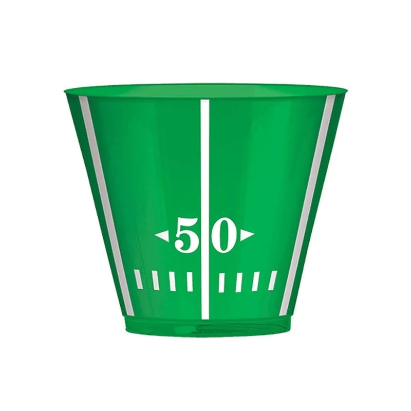 Football Plastic Tumblers, 24 Count