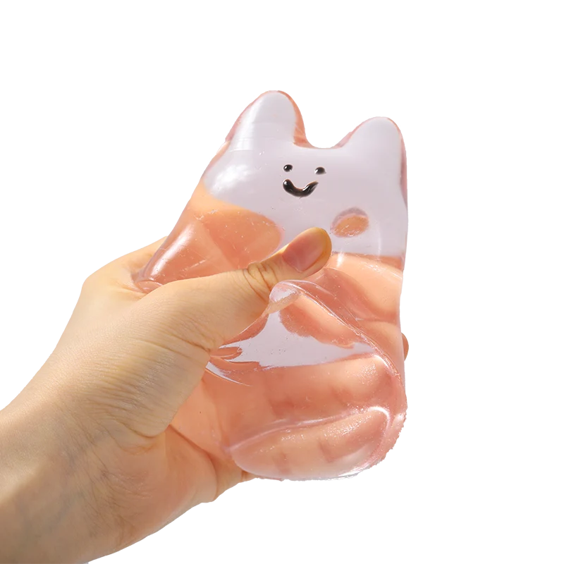 250g Crystal Pink Smile Bunny Taba Squishy